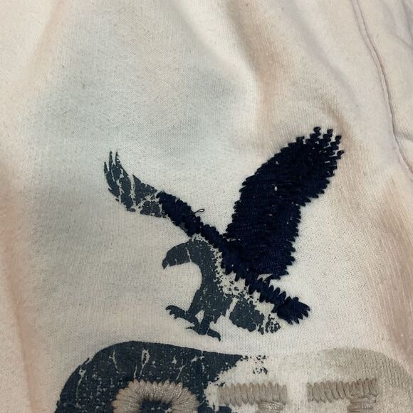 American Eagle 917 RTM Fleece Shorts w Half-Embroidered, Half-Printed Logo (L/G) - Picture 4 of 12